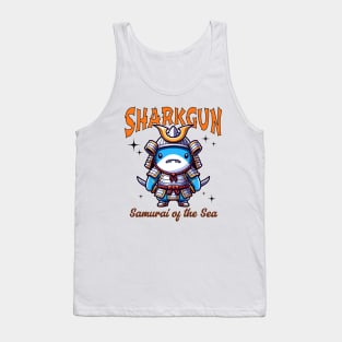 Sharkgun - Funny Shark Shogun Samurai Tank Top